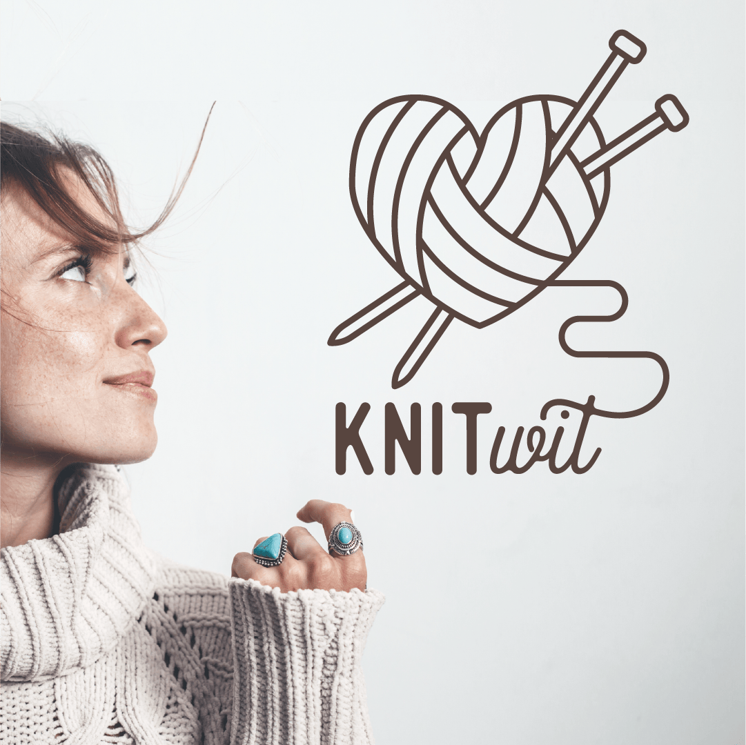 Screenshot of the logo for Knit Wit by Turnquist House